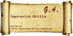 Gyurovics Attila névjegykártya