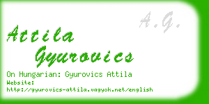 attila gyurovics business card